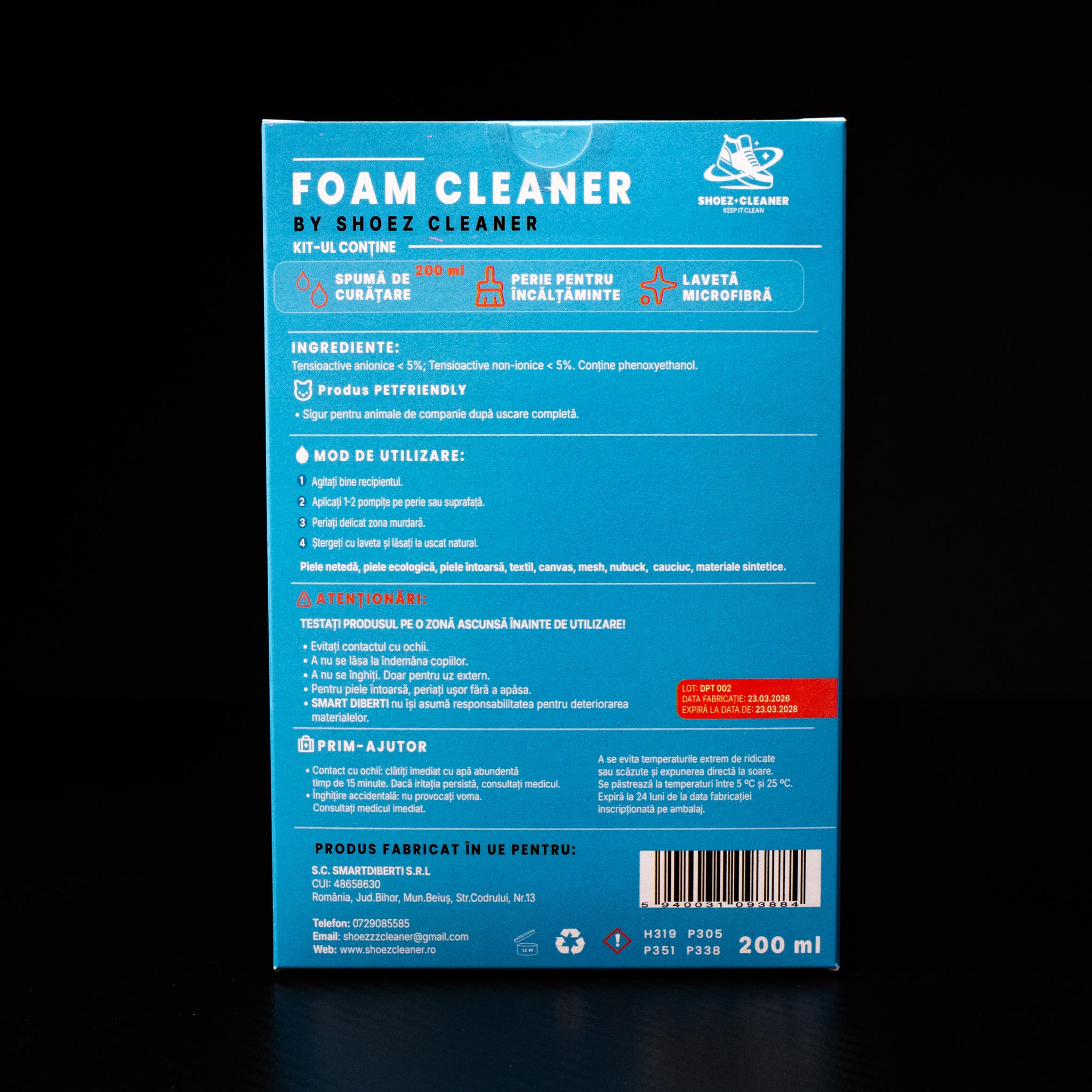 Foam Cleaner – Kit profesional de curățare încălțăminte